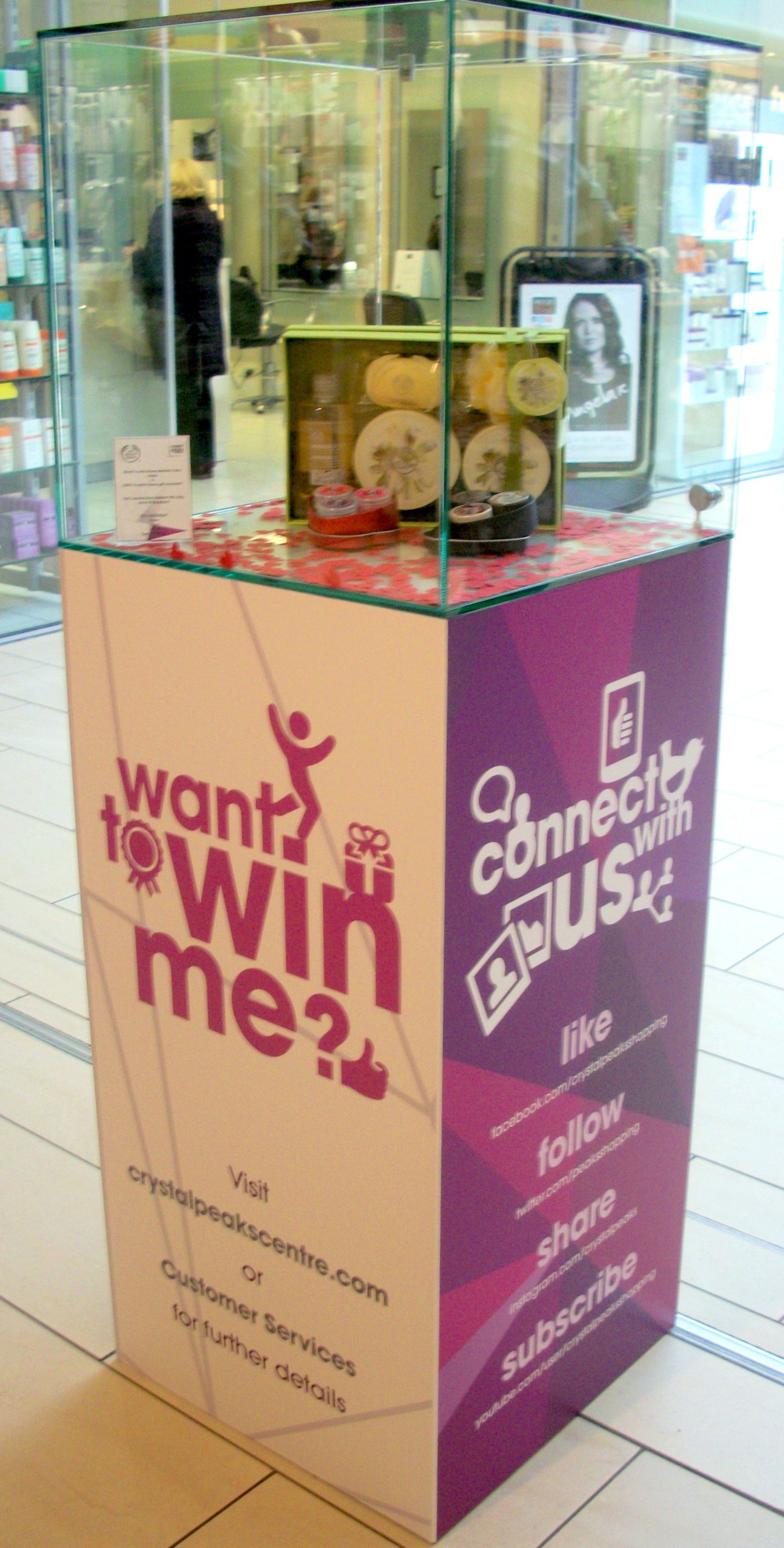 Shopping Centre Display Glass Case