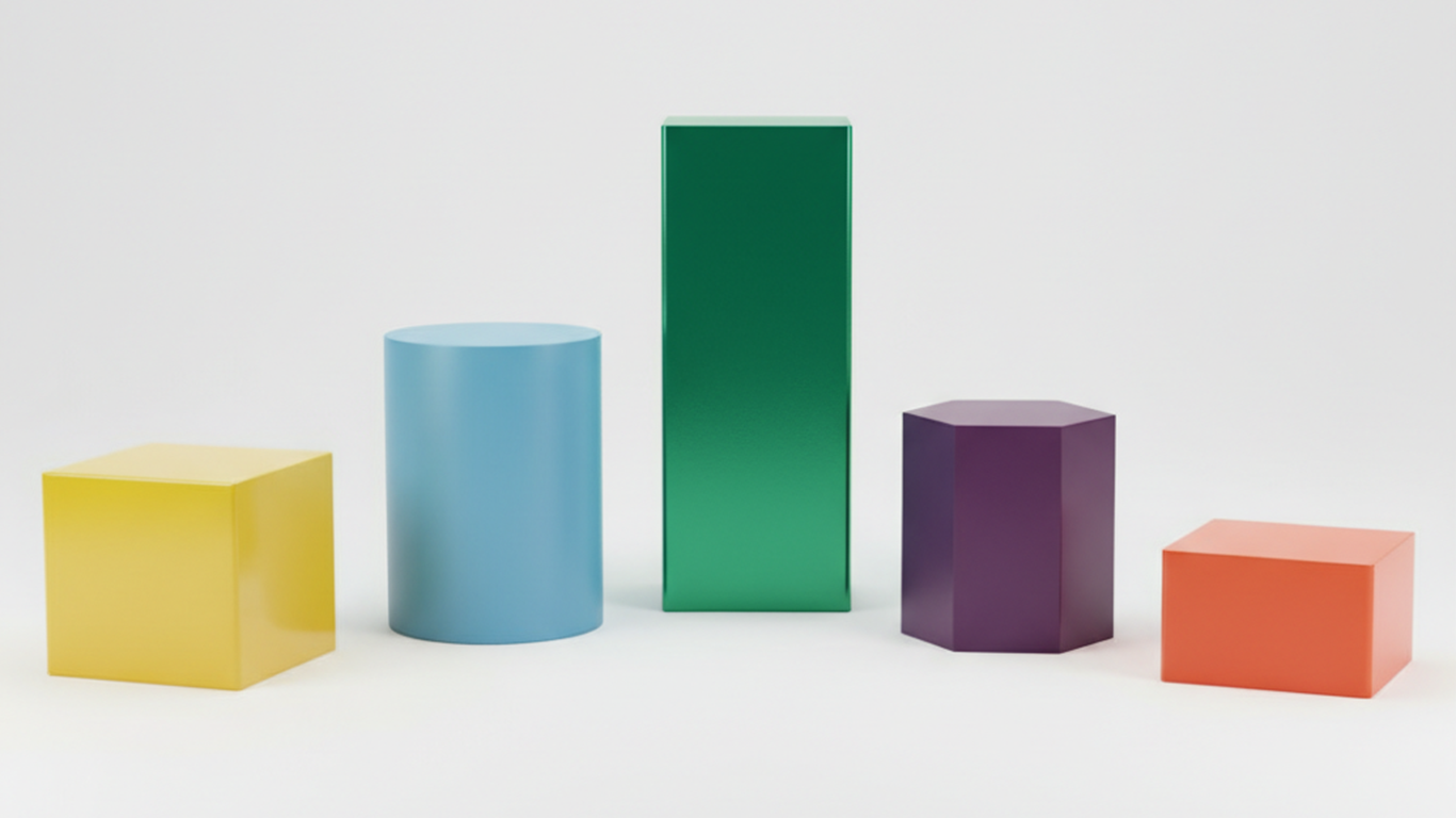 Plinths and pedestals various colours and shaped